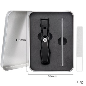 Wholesale Portable Stainless Steel Finger & Toenail Clipper with Container Splash-Proof Nail Cutter