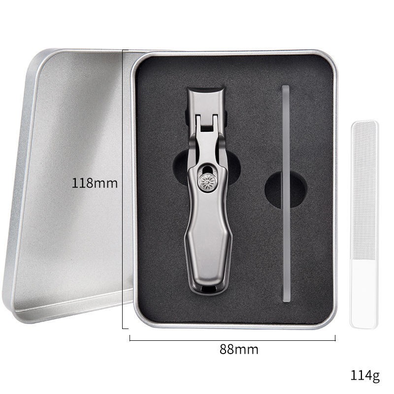 Manufacturer Well-Made Stainless Steel Nail Clipper Set with Adult Glass File
