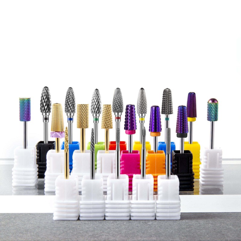 Acrylic or Gel Remover with Tapered Barrel Carbide and Stainless Steel Nail Drill Bit 3/32