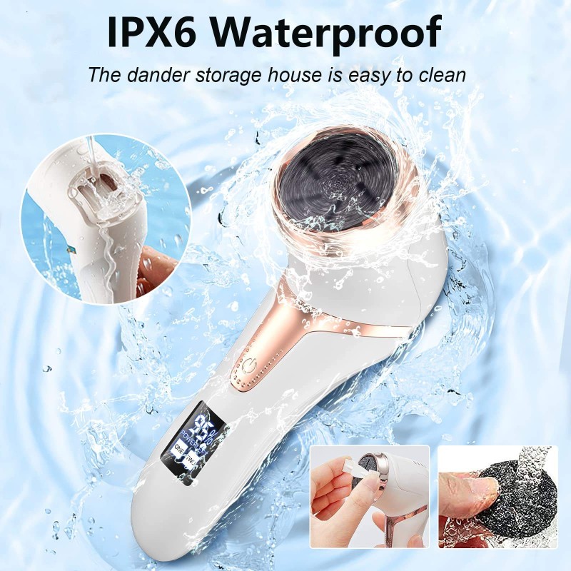 Electric Foot File with Vacuum Cleaner Rechargeable Callus Remover Professional Foot File Pedicure Tool Kit