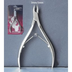 Custom 3mm 5mm Blade Cuticle Nipper Stainless Steel Dual Spring Nail Clipper Pliers