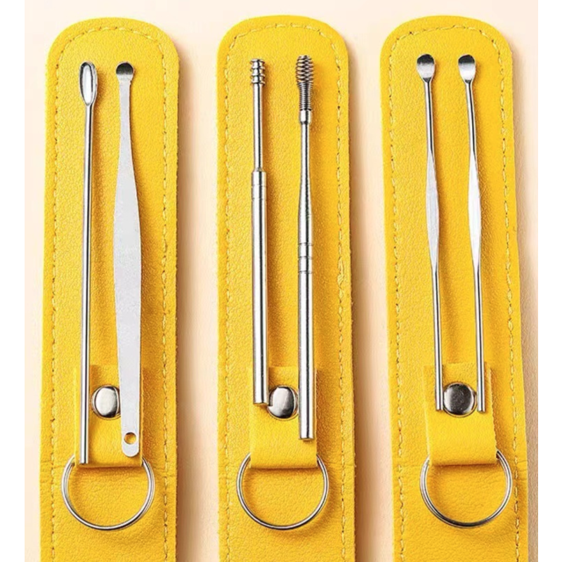6 Pcs Earwax Removal Kit Earwax Set Professional Earwax Cleaning Tool Set with Case