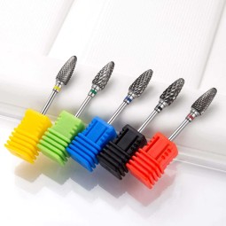 Professional Corn Shape Tungsten Carbide Nail Drill Bit Acrylic Nail 3/32" Shank Universal