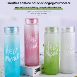 Wholesale Creative Frosted Glass Cup with Color-Changing Logo Advertising Perfect Beverage Event Gift Cup