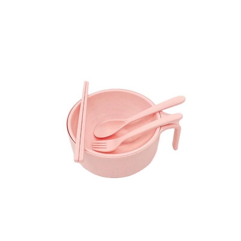 Portable Eco-Friendly PP Tableware Set Modern Design 3-in-1 Rice/Noodle/Bowl Spoon Children Lunch Box Customizable Logo