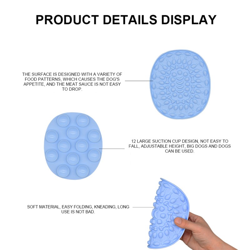 Wholesale Pet Silicone Mat Pet Feeding Mat Slow Feeder Tray Lick Mat for Dogs with Suction Cup
