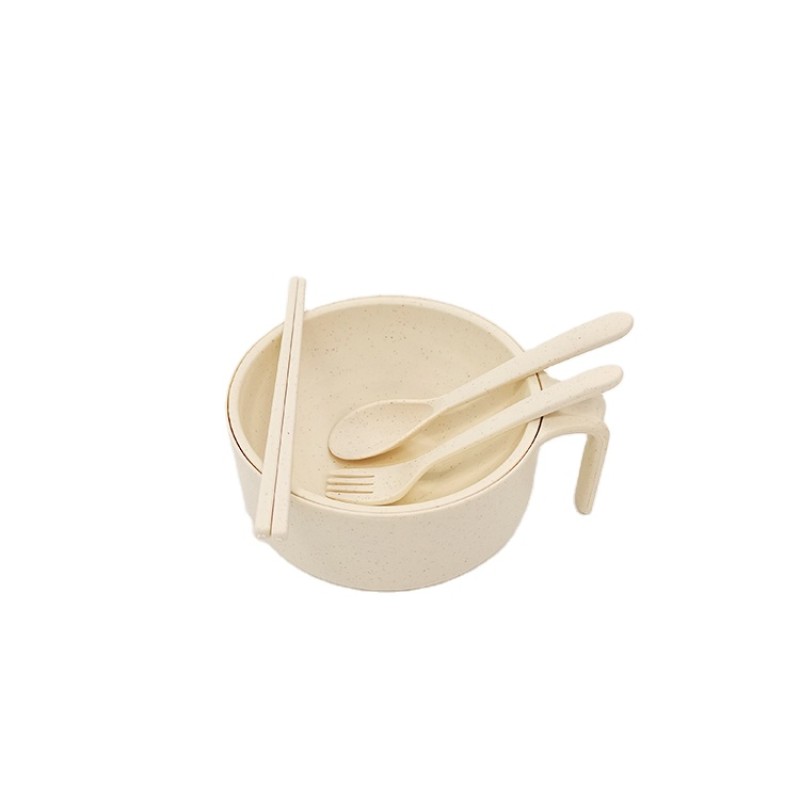 Portable Eco-Friendly PP Tableware Set Modern Design 3-in-1 Rice/Noodle/Bowl Spoon Children Lunch Box Customizable Logo