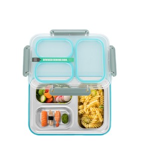 304 Stainless Steel Lunch Box Anti-Spill Divided Compartment Office Worker Food Container Preservation Carton Food-Grade