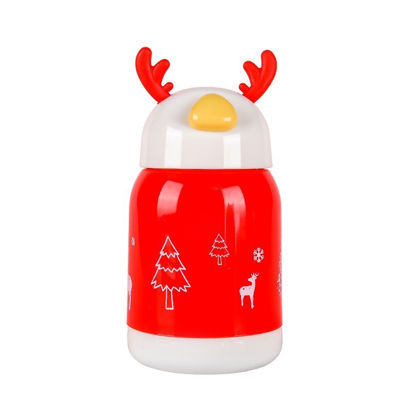 2024 Hot-Selling Cute Cartoon Modern Simple Metal Deer Head Lid Creative Water Cup Juice Tableware Insulated Cup