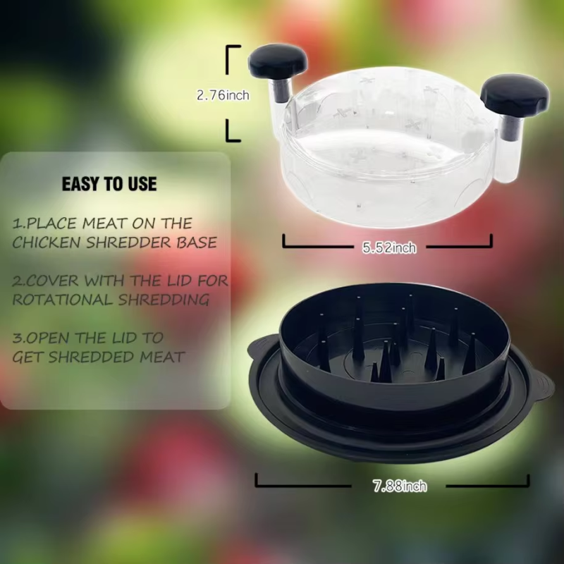 2024 Kitchen Household Multi-Function Manual Meat Grinder Transparent Meat Grinder Eco-Friendly PC Plastic Vegetable Fruit Cutter