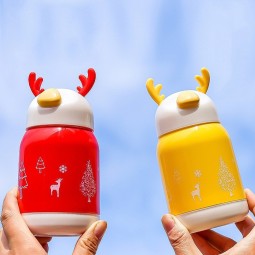 2024 Hot-Selling Cute Cartoon Modern Simple Metal Deer Head Lid Creative Glass Water Cup Juice Tableware Cup Classic Office