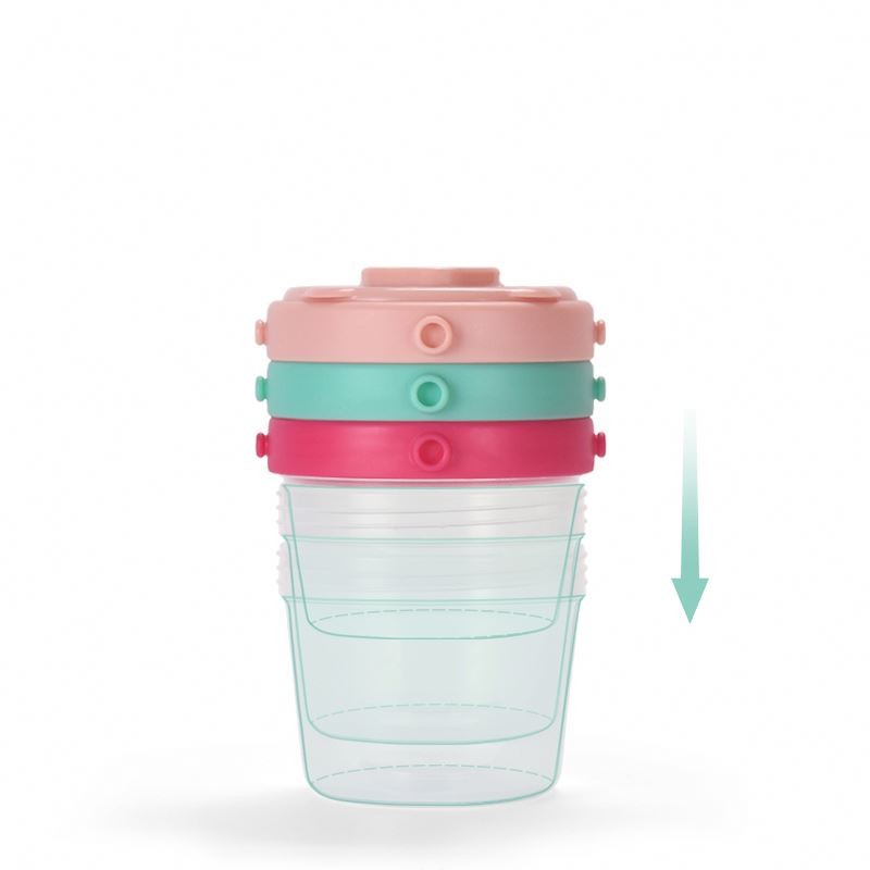 Food-Grade Sealed Leak-Proof Vacuum Baby Fresh Food Storage Container Silicone Lunch Box with Lid Toddler Stackable Snack