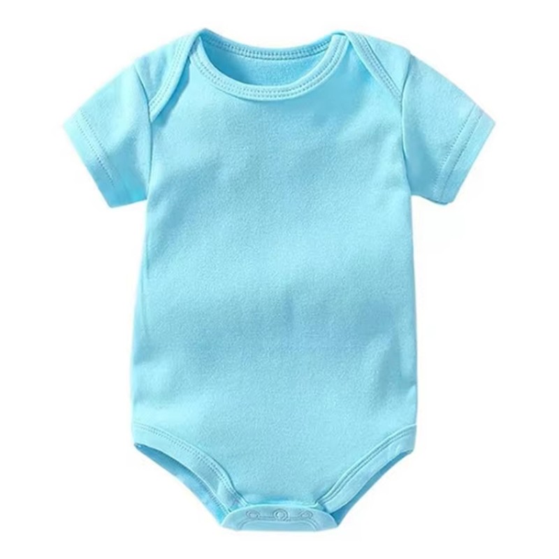 Wholesale Custom Comfort Newborn Bodysuit Custom Unisex Soft Bodysuit Solid Color Cotton Sleeve Baby Onesie
