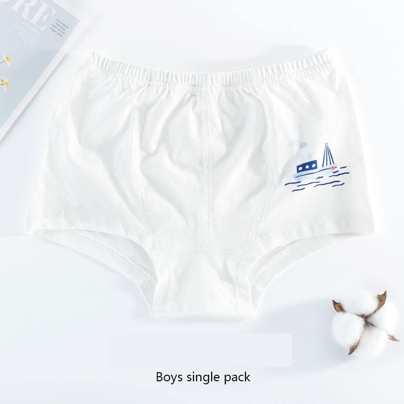 China Factory Eco-Friendly Children Underwear New 100% Pure Cotton Boys Print Children Cartoon Pattern