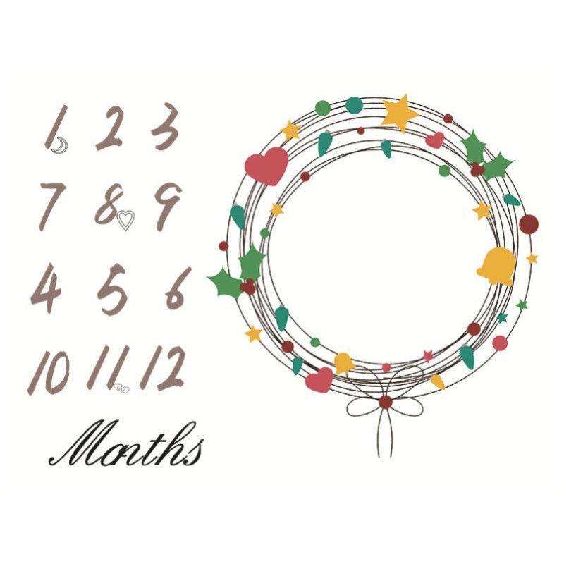 Ultra-Soft Anti-Pilling Wool Muslin Tree Custom Newborn Monthly Photography Baby Milestone Swaddle Blanket