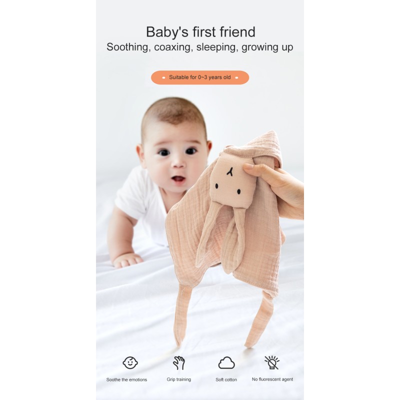 100% Organic Cotton Cute Shape Security Blanket Portable Baby Soothing Blanket Cartoon Pattern Home Hospital Use