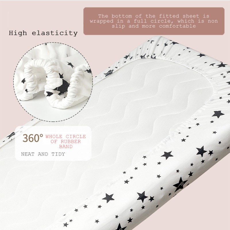 Custom Cotton Baby Fitted Crib Sheet