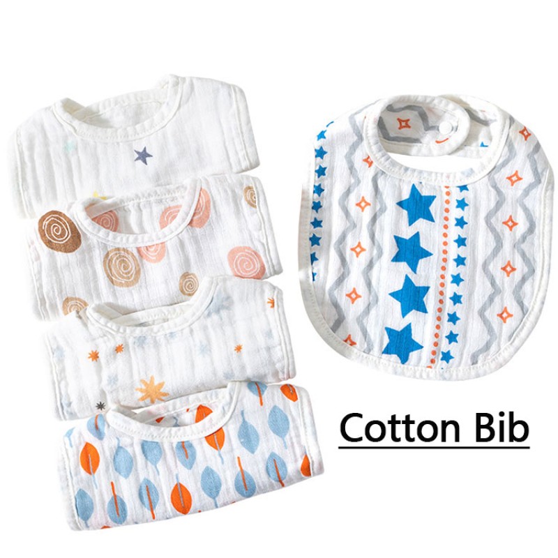 Muslintree Feeding Cloth Newborn Drool Towel Cotton Quick-Dry Breathable Baby Bib Cotton