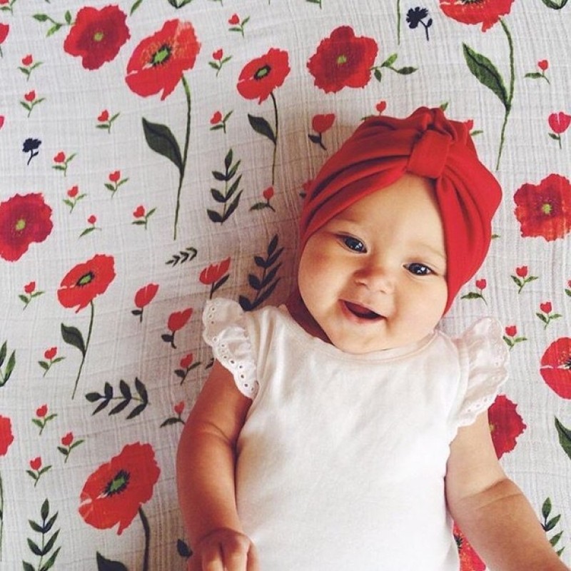 100% Anti-Pilling Cotton Baby Blanket Soft Woven Fabric Muslin Gauze Swaddle Solid Pattern Muslin Bath Style