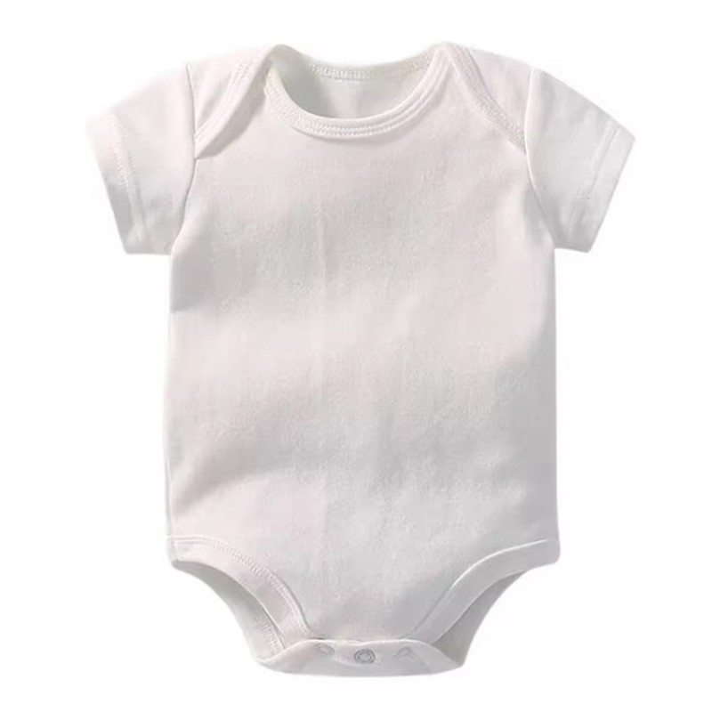 Wholesale Custom Comfort Newborn Bodysuit Custom Unisex Soft Bodysuit Solid Color Cotton Sleeve Baby Onesie