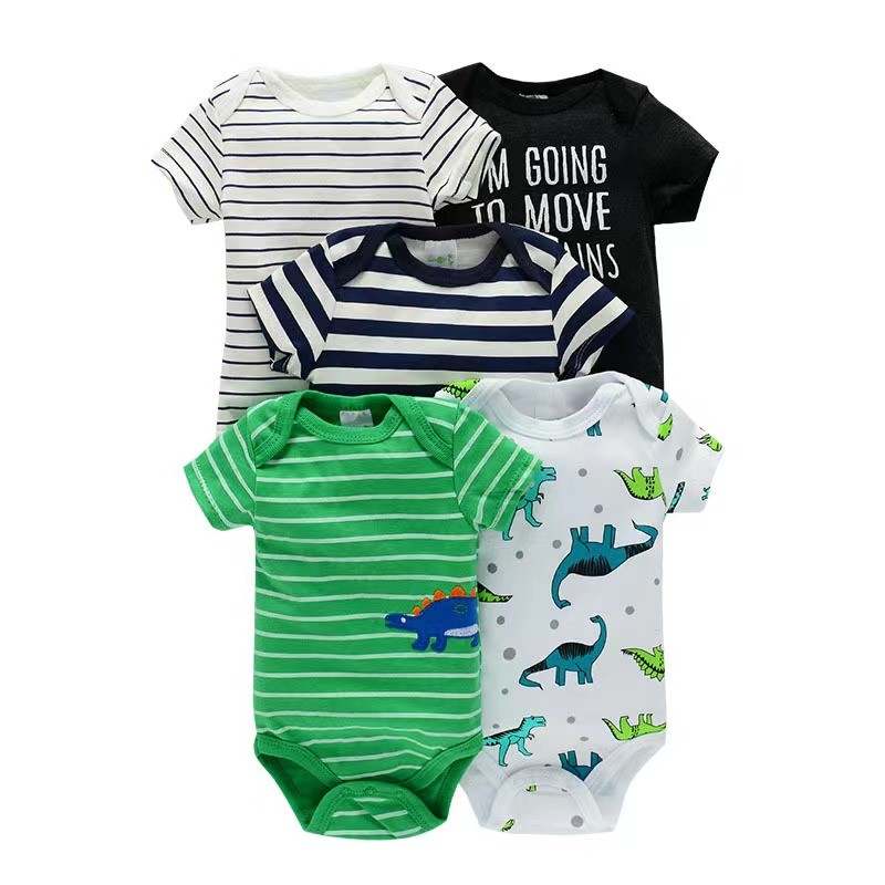 Wholesale Custom Factory Cheaper Baby Pajamas 100% Cotton Short Sleeve Baby Pajamas Newborn Clothing