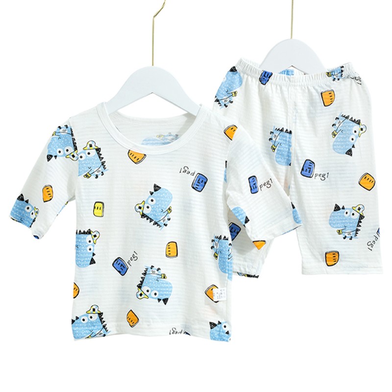 Anti-Bacterial Breathable 100% Cotton Organic Cotton Summer Children Woolen Baby Set