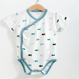Double Layer Summer Pure Cotton Baby Cloth Onesie Boys Girls