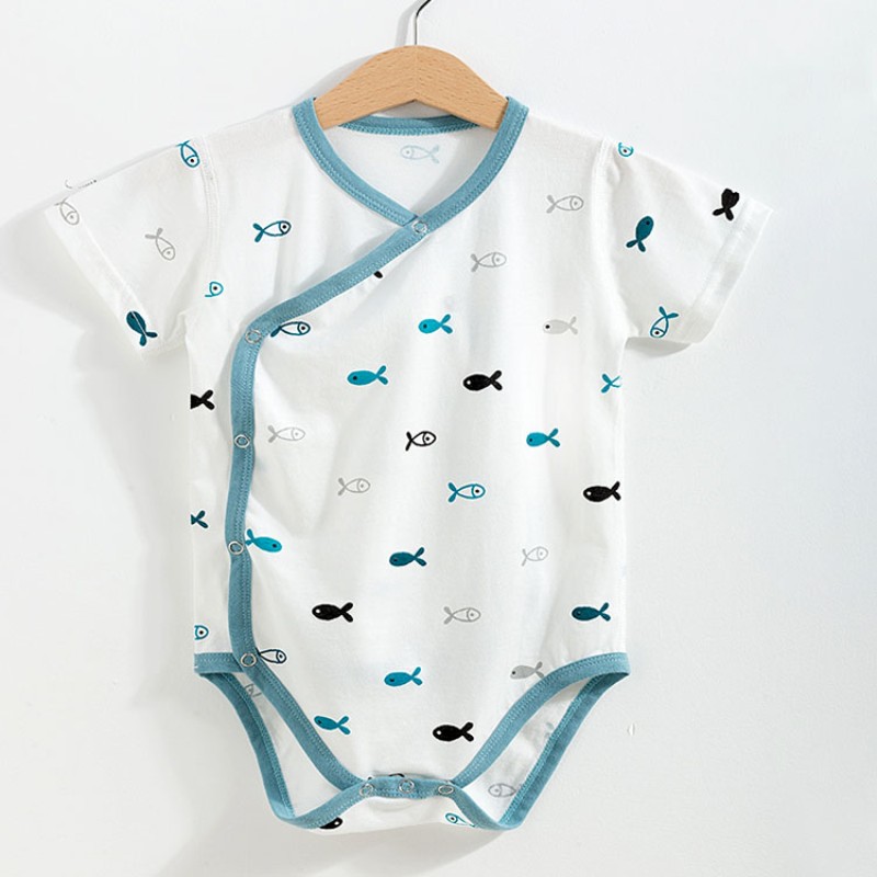 Double Layer Summer Pure Cotton Baby Cloth Onesie Boys Girls