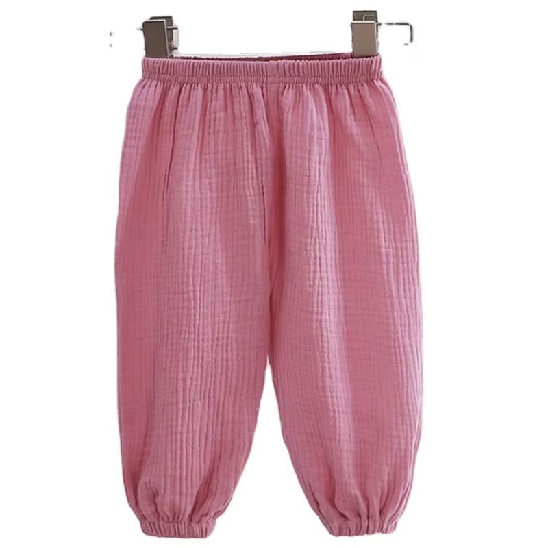 Baby Pants Cotton Gauze Mosquito Pants Long Bloomer Pants Harem Candy Color Sport Cotton Casual Pants