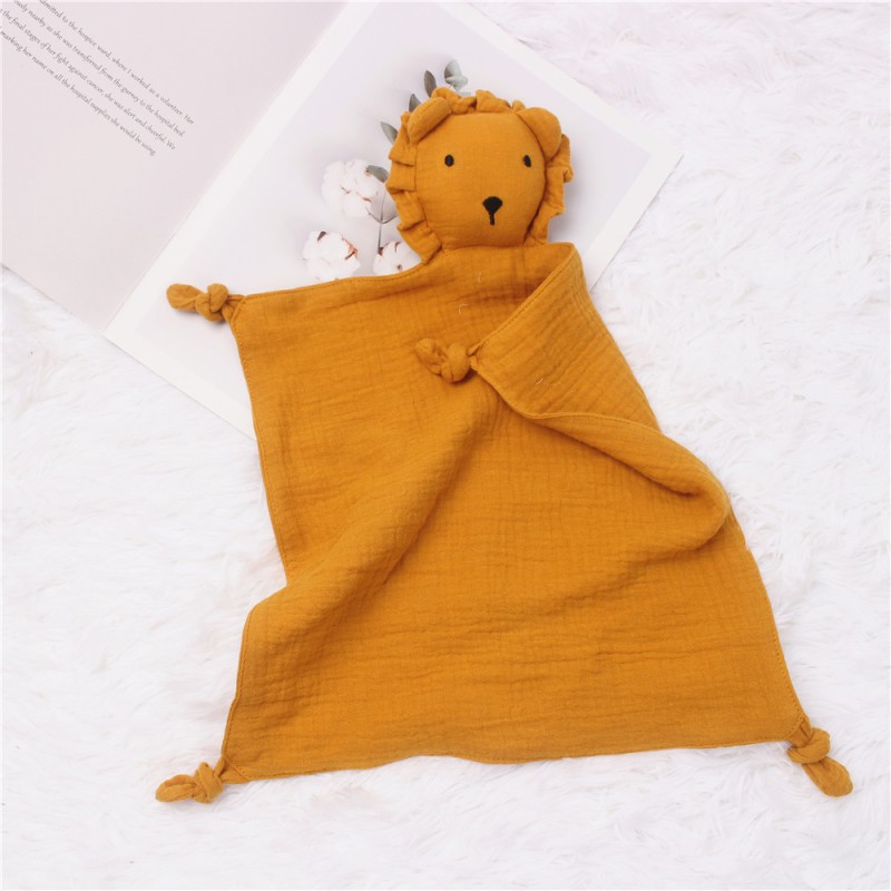 Modern Cartoon Pattern Baby Cute Portable Foldable 100% Organic Cotton Security Blanket Knit Muslin Cotton Technology