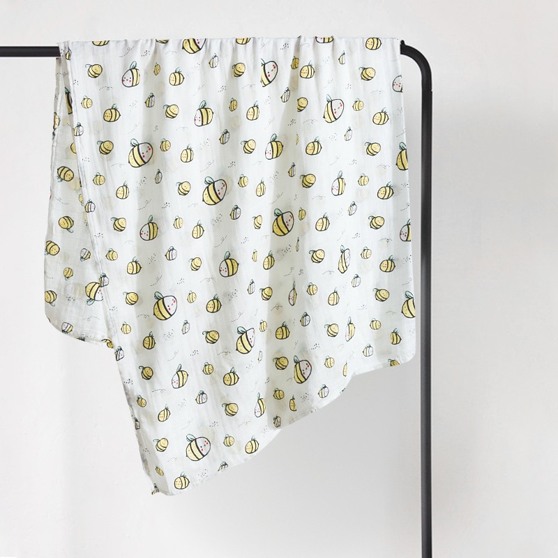Wholesale Baby Gauze Swaddle Blanket Bamboo Cotton Fabric Blanket Ultra-Soft Baby Sleep Blanket