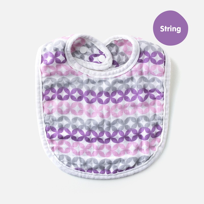 Wholesale Custom Organic Cotton Baby Saliva Bib Towel U-shaped Gauze Bib Antibacterial Function 100% Cotton Muslin Tree Design