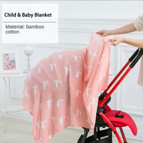 Ultra-Soft Factory Custom Baby Gauze Swaddle Blanket 70% Bamboo 30% Cotton Blanket Baby Swaddle Wrap