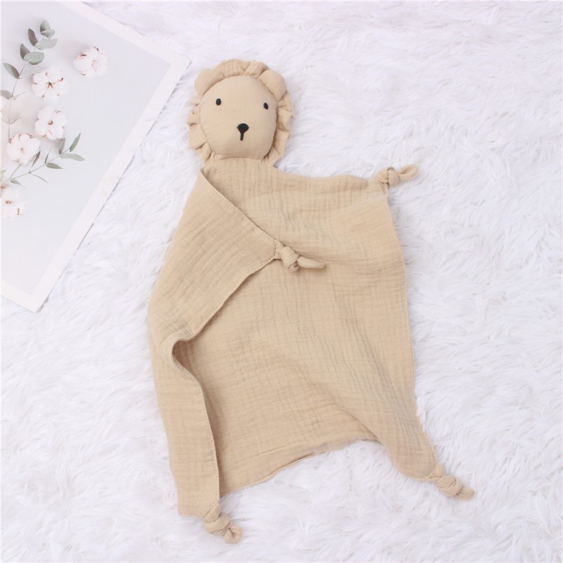 Modern Cartoon Pattern Baby Cute Portable Foldable 100% Organic Cotton Security Blanket Knit Muslin Cotton Technology