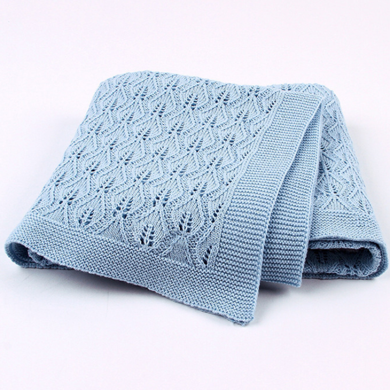 Muslin Tree Baby Knit Solid Blanket Warm Baby Cotton Knit Solid Color Baby Blanket Knit Blanket Baby