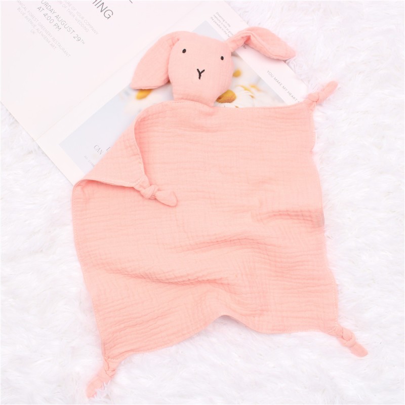 Wholesale Custom Children Swaddle Blanket Cotton Quilt Security Blanket Soft Solid Cute Animal Security Blanket Baby