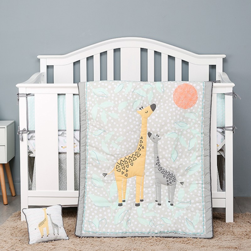 Muslintree Custom Animal Print Eco-Friendly Baby Crib Newborn Bedding Set