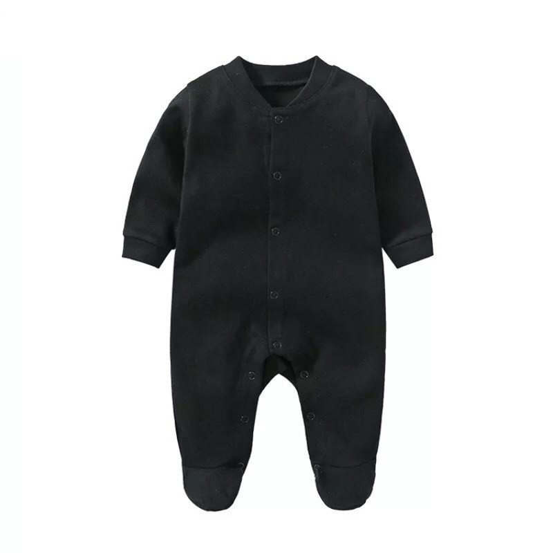 Long Sleeve Baby Onesie Newborn 100% Cotton Baby Clothes Onesie With Buttons