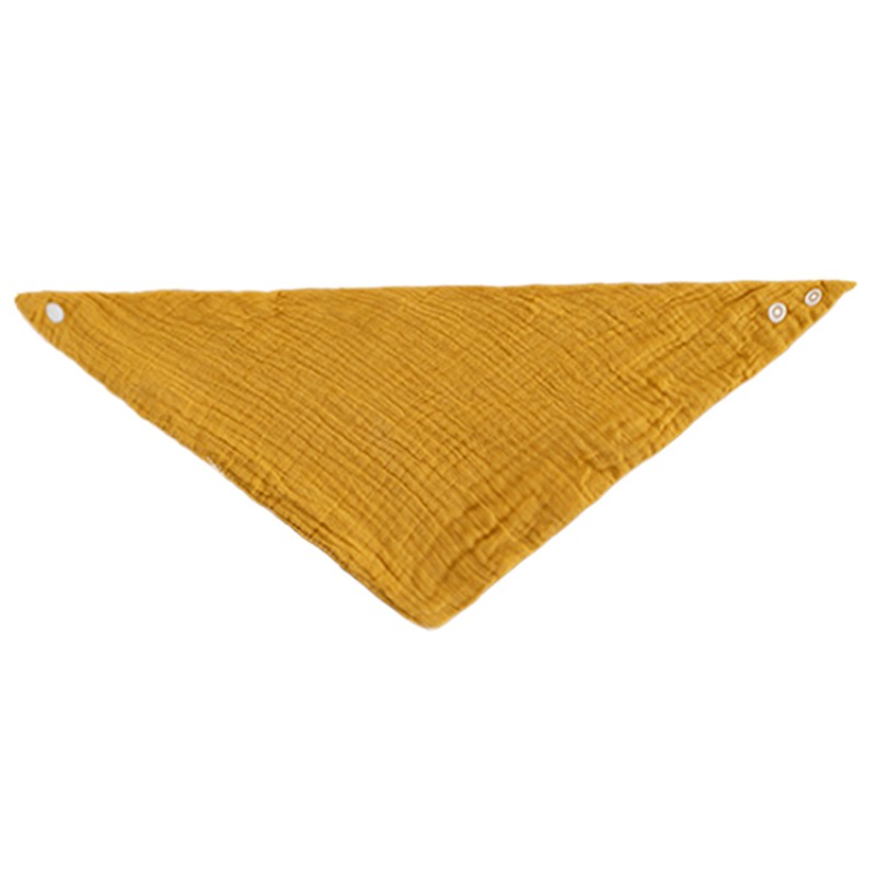 Solid Drool Muslin Tree Newborn 100% Cotton Baby Reusable Soft Triangle Button Anti-Dirty Drool Bib Bib With Button Saliva