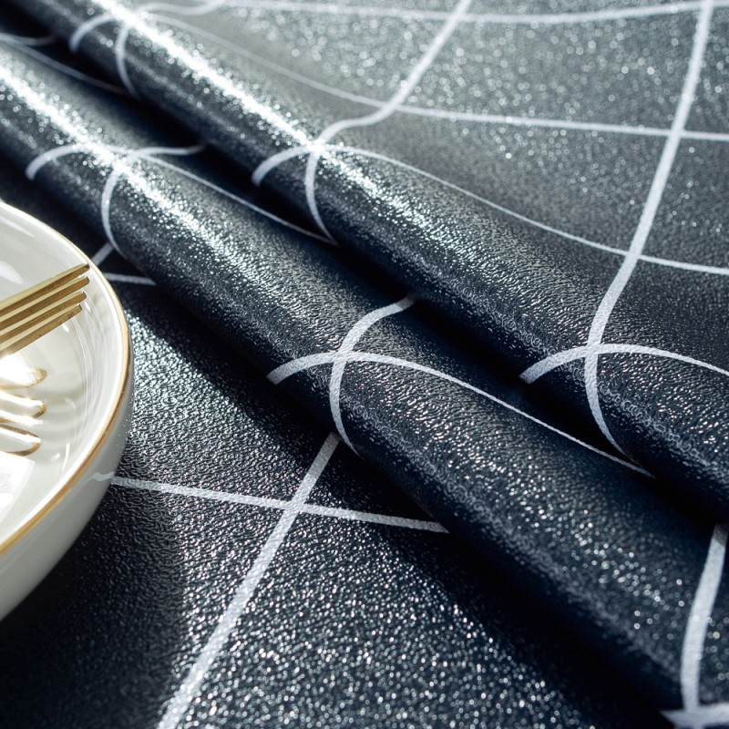 Modern Waterproof Rectangle Simple Style PVC Checkered Tablecloth Home Party Hotel Table Decoration Tablecloth