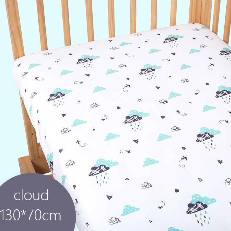 100% Pure Cotton Waterproof Crib Sheet Disposable Fitted Bedding