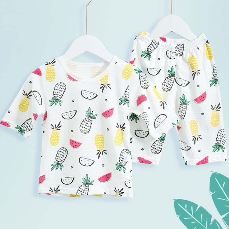 Anti-Bacterial Breathable 100% Cotton Organic Cotton Summer Children Woolen Baby Set