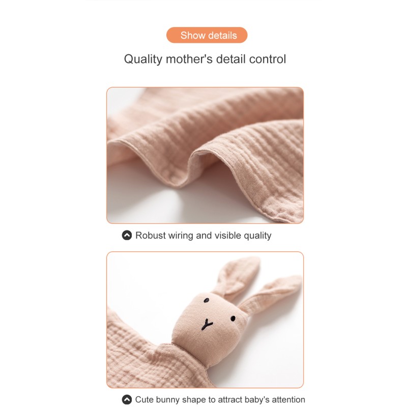 100% Organic Cotton Cute Shape Security Blanket Portable Baby Soothing Blanket Cartoon Pattern Home Hospital Use