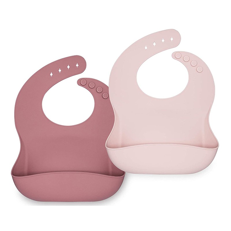 Silicone Baby Bib Factory Custom Adjustable Washable Custom Waterproof Silicone Baby Bib Children Feeding