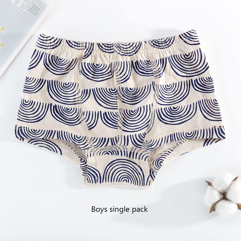 China Factory Eco-Friendly Children Underwear New 100% Pure Cotton Boys Print Children Cartoon Pattern