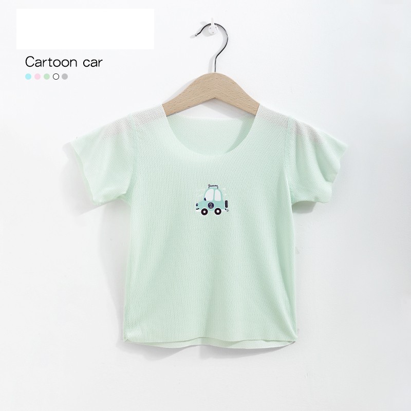 Custom Stretch Children Baby T-Shirt Recycled Cellulose Fiber Cute T-Shirt Short Sleeve Custom Sample Service Unisex Summer Shirt Wear