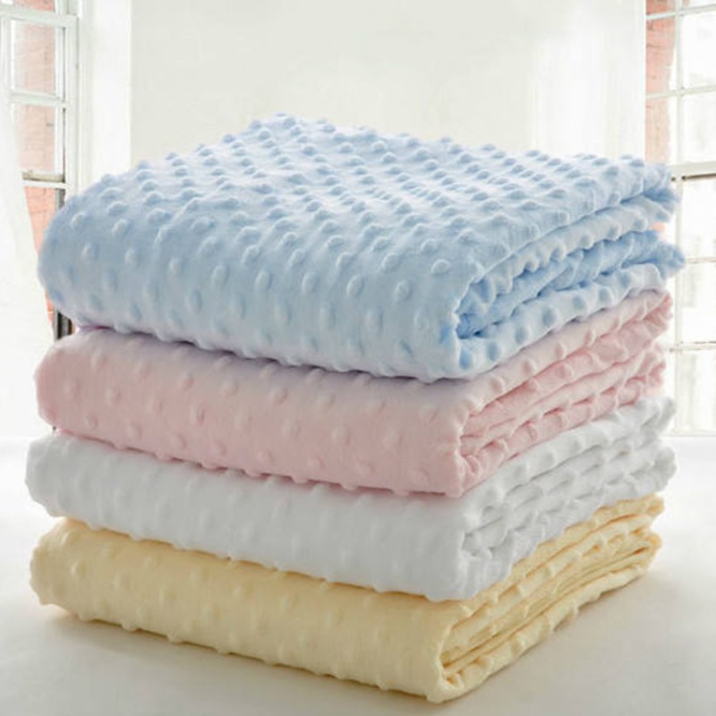 Newborn Soft Dot Baby Blanket Wholesale Custom Home Textile Baby Blanket