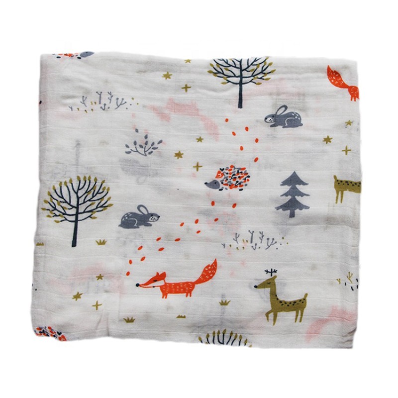Muslin Tree 70% Bamboo + 30% Cotton Newborn Muslin Swaddle Blanket