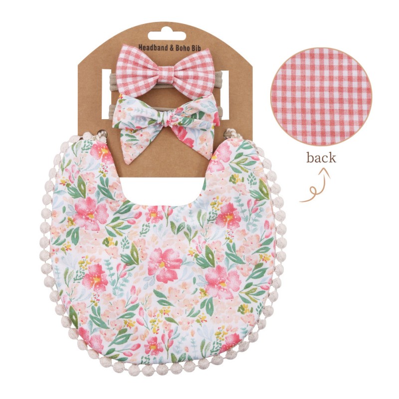 Wholesale Girl Bib Baby Drool Bib Toddler Saliva Towel Feeding Burp Double-Sided Print Baby Drool Bib