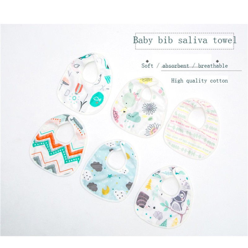 Muslin Tree 100% Cotton Wholesale Washable Baby Bib With Buttons